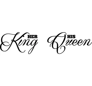 King & Queen Headboard Sticker - TenStickers