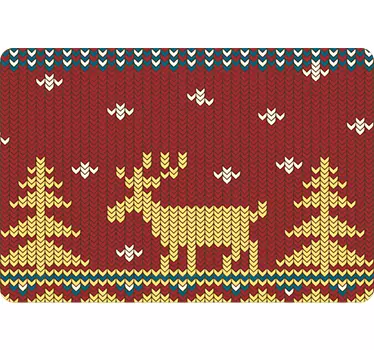 Knit effect Christmas laptop skin - TenStickers
