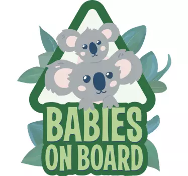 Koalas baby on board sticker - TenStickers