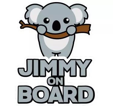 Koala Car baby in car sticker - TenStickers