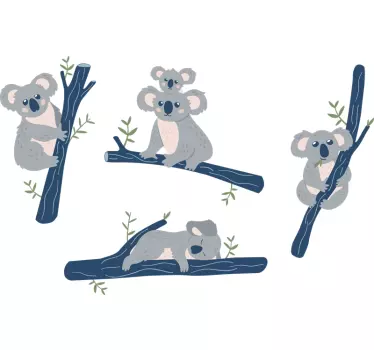 Koala Tree animal wall decal - TenStickers