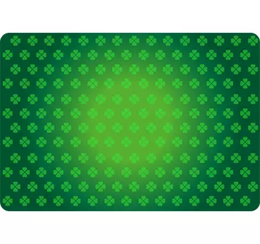 Laptop skin green clover design - TenStickers