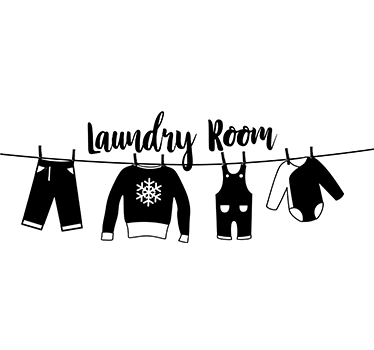Laundry decorative  home text wall decal - TenStickers