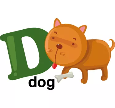 Letter D Kids Sticker - TenStickers