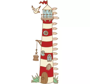 Lighthouse Height Chart Decal - TenStickers