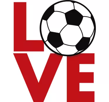 Love Football Home Wall Sticker - TenStickers