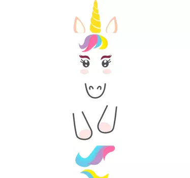 Magic Unicorn Door Sticker - TenStickers