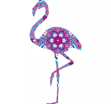 Mandala Flamingo Wall Sticker - TenStickers
