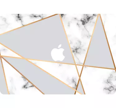 Marble Pattern Geometry laptop skin - TenStickers