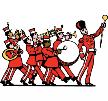 Marching Band Decorative Decal - TenStickers