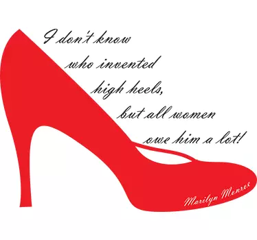 Marilyn Monroe High Heels Wall Sticker - TenStickers
