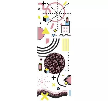 Memphis style  glass door sticker - TenStickers