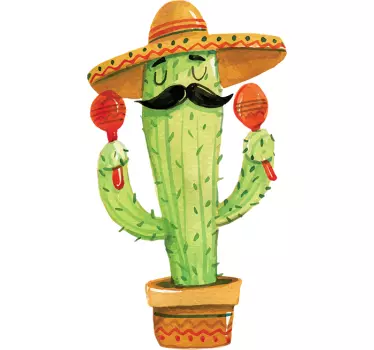 Mexico cactus plant wall decor - TenStickers