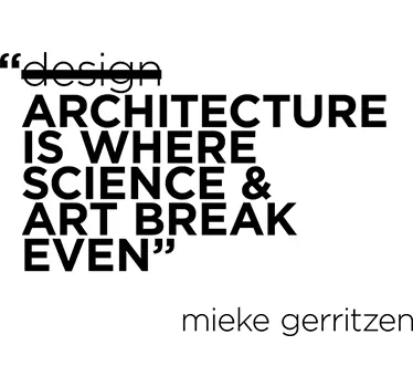 Mieke Gerritzen Architecture Quote Sticker - TenStickers