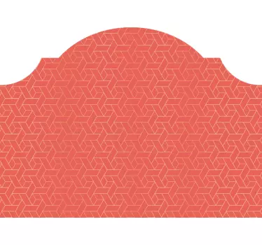 Minimalist Living Coral headboard wall decal - TenStickers