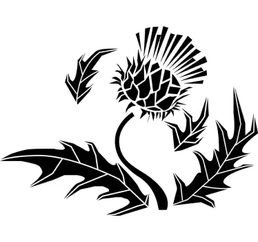 Monocolour Thistle Wall Sticker - TenStickers