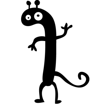 Monster with Antenna Kids Sticker - TenStickers
