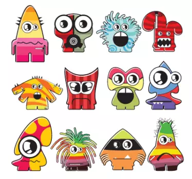 Monsters Wall Stickers - TenStickers