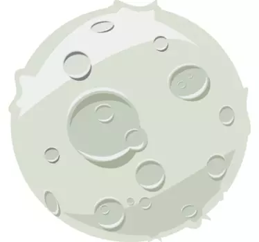 Moon Illustration Wall Sticker - TenStickers