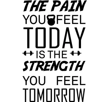 Motivational fitness sticker - TenStickers
