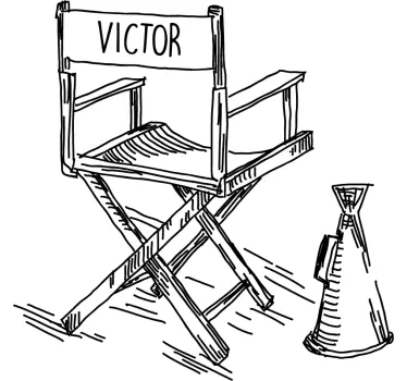Movie Director Chair Home Wall Sticker - TenStickers
