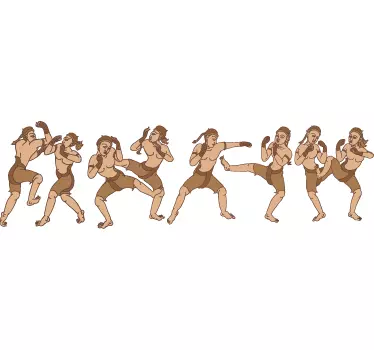 Muay Thai Border Sticker - TenStickers