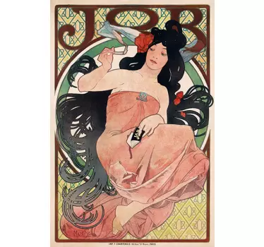 Mucha Art Nouveau Wall Mural - TenStickers