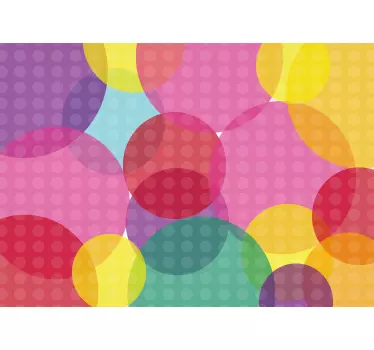 Multicoloured Circles Laptop Sticker - TenStickers