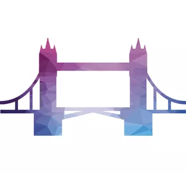 Multicoloured London Bridge Wall Sticker - TenStickers