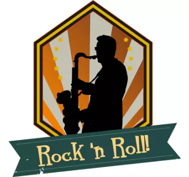Music sticker jazz musician design - TenStickers