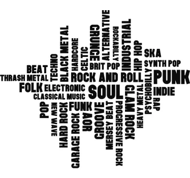 Music Styles Home Wall Sticker - TenStickers