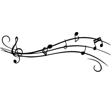 Musical Notes Living Room Wall Sticker - TenStickers