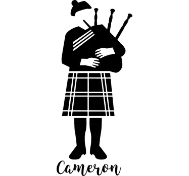 Musician with Bagpipe Sticker - TenStickers