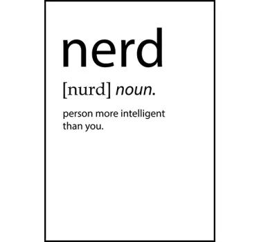 Nerd Definition Wall Sticker - TenStickers