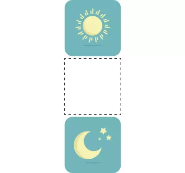 Night and day light switch cover sticker - TenStickers