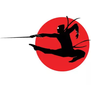 Ninja Attack Silhouette Decal - TenStickers