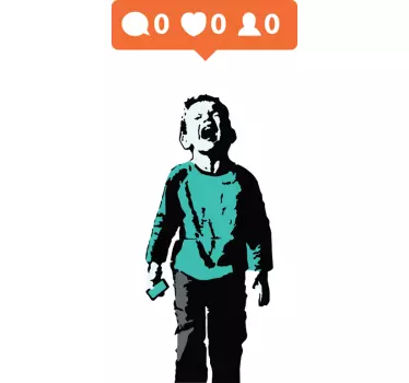 Nobody Likes Me Banksy Wall Sticker - TenStickers