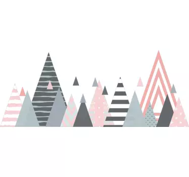 Nordic style geometric headboard wall decal - TenStickers