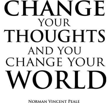 Norman Vincent Quote Wall Sticker - TenStickers
