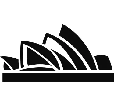 Opera House Silhouette Sticker - TenStickers