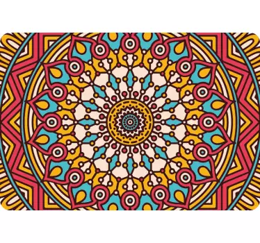 Oriental Pattern Laptop Sticker - TenStickers