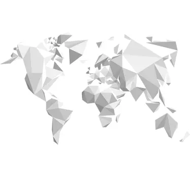 Origami World Map Wall Mural - TenStickers