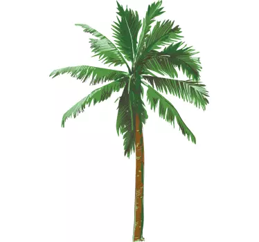 Palm tree drawing tree wall decal - TenStickers