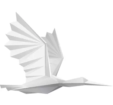 Paper Bird Wall Sticker - TenStickers
