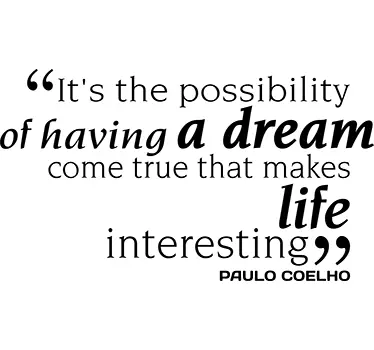 Paulo Coelho Quote Wall Sticker - TenStickers