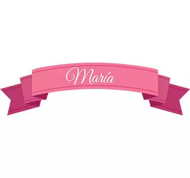Personalised Children´s Ribbon Wall Sticker - TenStickers