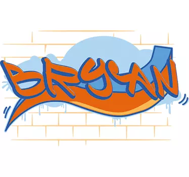 Personalised Graffiti Wall Sticker - TenStickers
