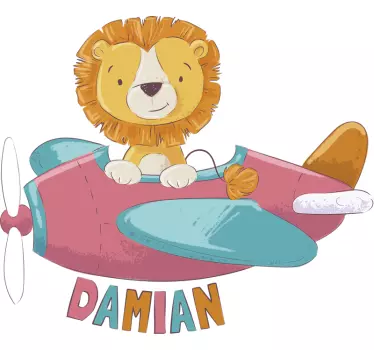 Personalised Lion Wall Sticker - TenStickers