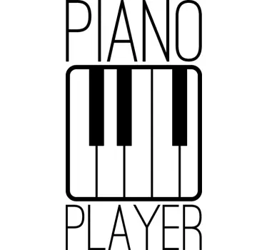 Piano Player Wall Sticker - TenStickers