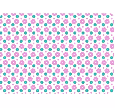 Pink Floral Pattern Laptop Sticker - TenStickers